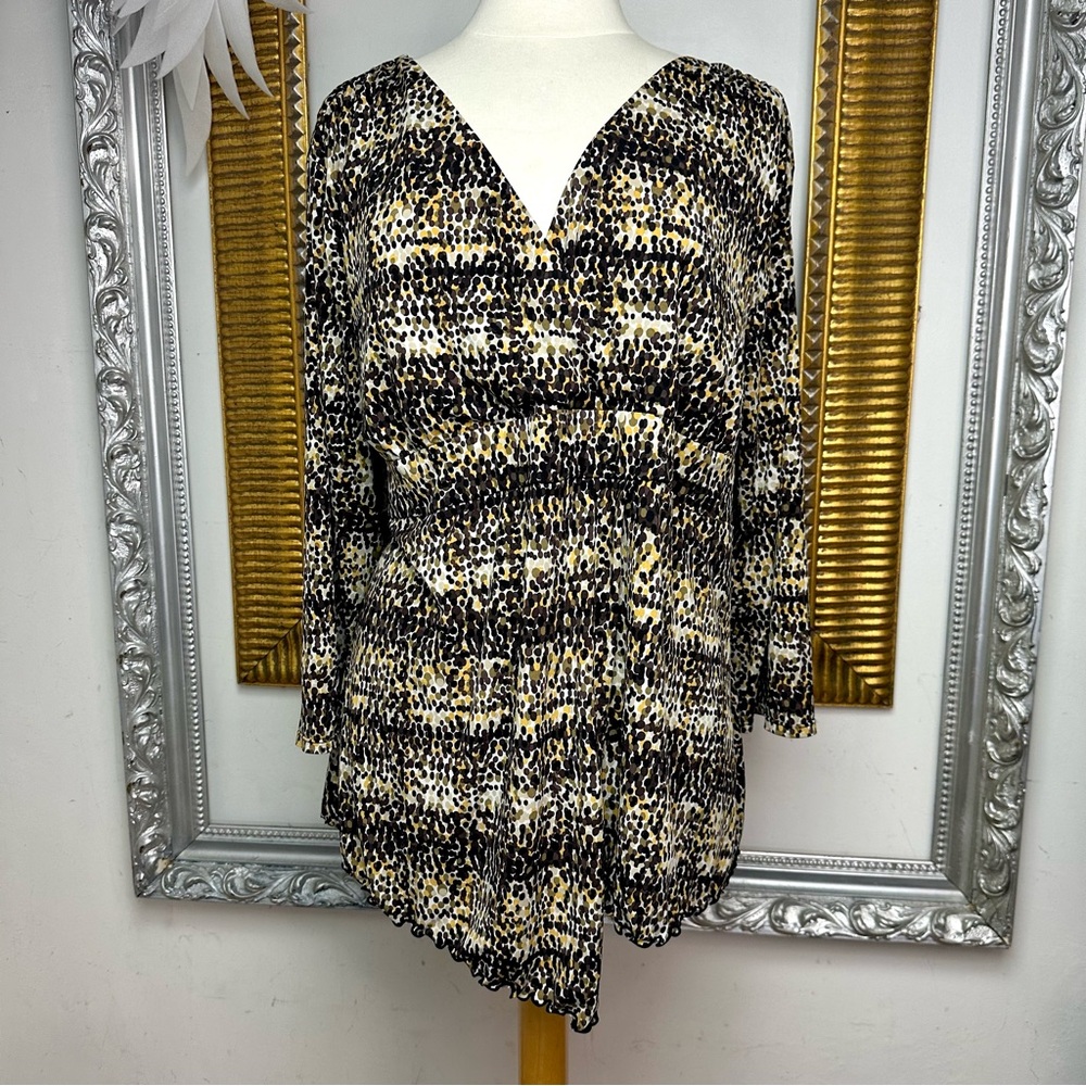 CATO Women Multicolor  V-Neck Casual Top Size 26/28W